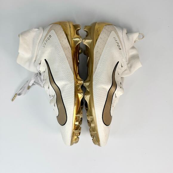 Nike Vapor Untouchable Pro 3 Premium Football Cleats White Gold AQ0634-007 11 - Picture 6 of 11